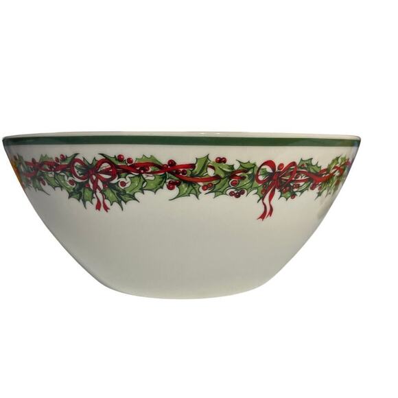Christopher Radko Holiday Celebrations Christmas Tree 9 1/2" Veggie/Serving Bowl - Picture 2 of 8